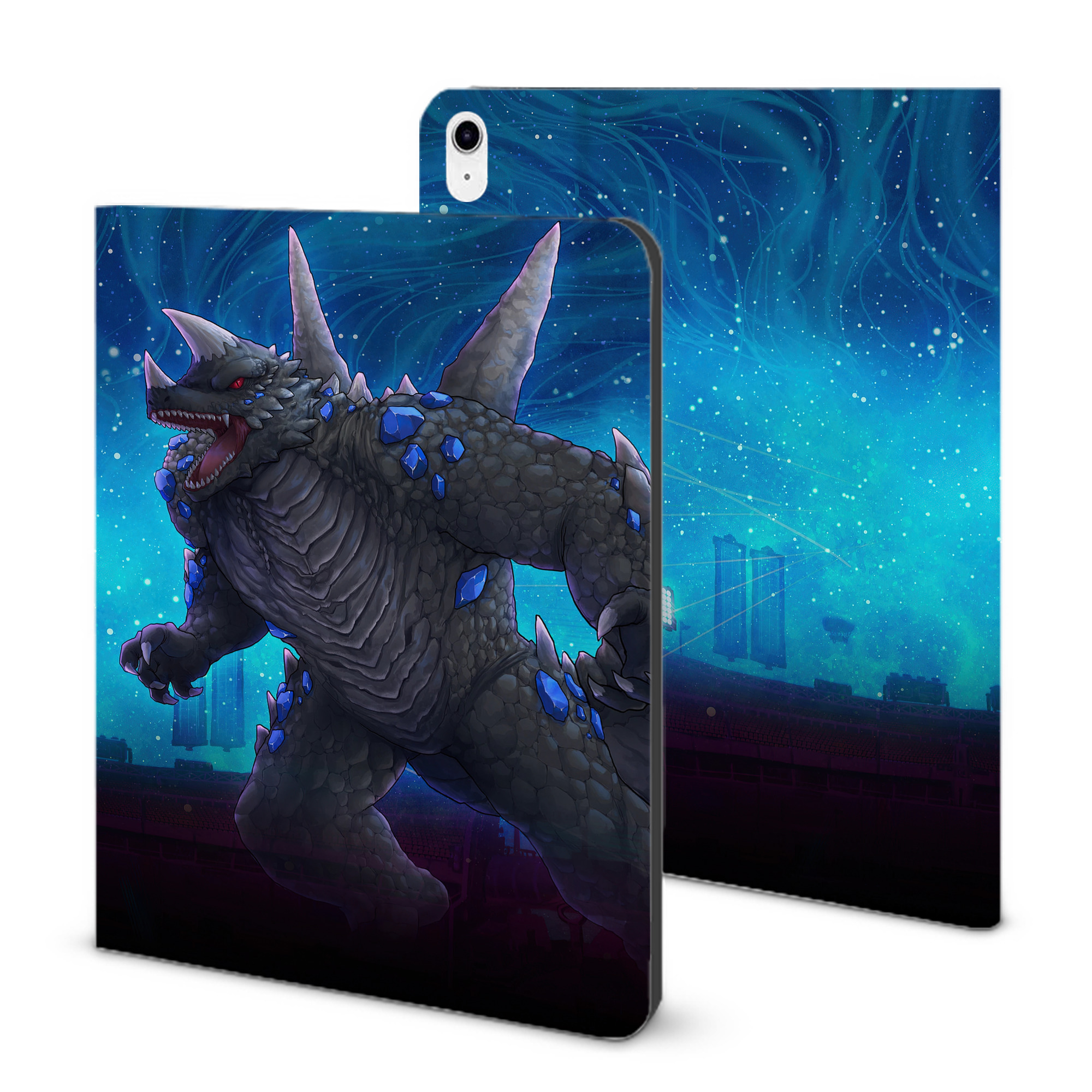 （画像用） ウルトラマン Ultraman IPad ケース ブック型 PUレザー TPU 耐衝撃 軽量 薄型 ペン収納なし 全面保護 IPad 各モデル対応